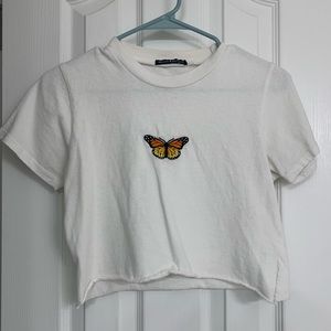 brandy melville butterfly crop top